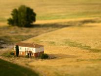 A Tilt Shifted Country House on a Cereal Field-Ikerlaes-Framed Photographic Print