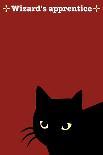 Black Cat in Red-Ikuko Kowada-Giclee Print
