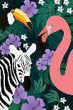 Zebra and Birds in the Night-Ikuko Kowada-Giclee Print
