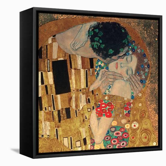 Il bacio-Gustav Klimt-Framed Stretched Canvas