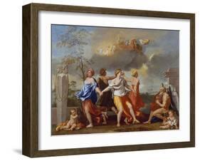 Il Ballo Della Vita Humana (A Dance to the Music of Time), 1638-1640 for Clemens Ix-Nicolas Poussin-Framed Giclee Print