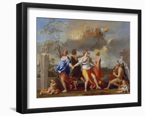 Il Ballo Della Vita Humana (A Dance to the Music of Time), 1638-1640 for Clemens Ix-Nicolas Poussin-Framed Giclee Print