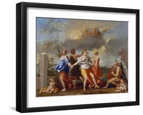 Il Ballo Della Vita Humana (A Dance to the Music of Time), 1638-1640 for Clemens Ix-Nicolas Poussin-Framed Giclee Print