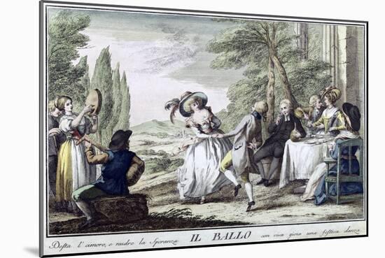 Il Ballo (The Dance), 1790-Giuseppe Piattoli-Mounted Giclee Print
