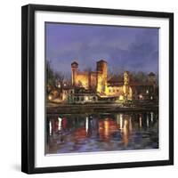 Il Castello Medioevale di Notte-Guido Borelli-Framed Giclee Print