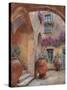 Il Cortile dell'arco-Guido Borelli-Stretched Canvas