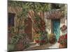 Il Cortile e i Fiori-Guido Borelli-Mounted Giclee Print