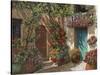 Il Cortile e i Fiori-Guido Borelli-Stretched Canvas