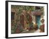 Il Cortile e i Fiori-Guido Borelli-Framed Giclee Print