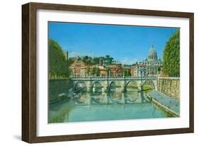 Il Fiume Tevere Roma-Richard Harpum-Framed Art Print