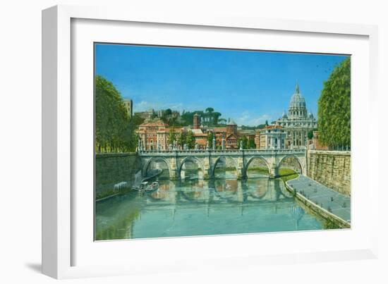Il Fiume Tevere Roma-Richard Harpum-Framed Art Print