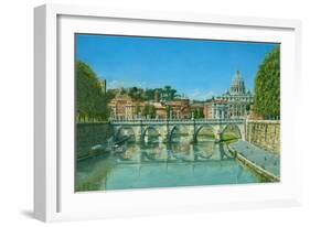 Il Fiume Tevere Roma-Richard Harpum-Framed Art Print