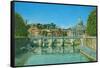 Il Fiume Tevere Roma-Richard Harpum-Framed Stretched Canvas