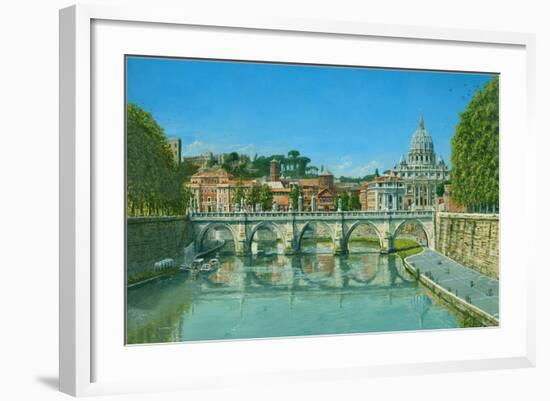 Il Fiume Tevere Roma-Richard Harpum-Framed Art Print