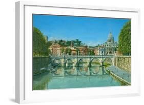 Il Fiume Tevere Roma-Richard Harpum-Framed Art Print