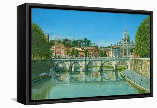 Il Fiume Tevere Roma-Richard Harpum-Framed Stretched Canvas