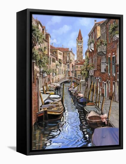 Il Gatto Nero a Venezia-Guido Borelli-Framed Stretched Canvas