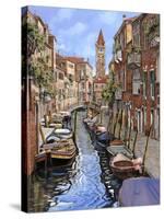 Il Gatto Nero a Venezia-Guido Borelli-Stretched Canvas