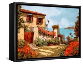 Il Giardino Rosso-Guido Borelli-Framed Stretched Canvas