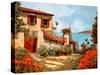 Il Giardino Rosso-Guido Borelli-Stretched Canvas