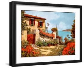 Il Giardino Rosso-Guido Borelli-Framed Art Print