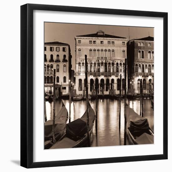 Il Gran Canale di Notte-Alan Blaustein-Framed Art Print