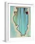 IL Map-Carla Bank-Framed Giclee Print