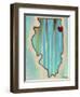 IL Map-Carla Bank-Framed Giclee Print