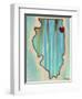 IL Map-Carla Bank-Framed Giclee Print