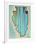 IL Map-Carla Bank-Framed Giclee Print