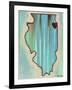 IL Map-Carla Bank-Framed Giclee Print