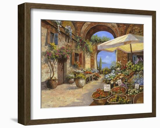 Il Mercato del Lago-Guido Borelli-Framed Giclee Print