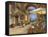 Il Mercato del Lago-Guido Borelli-Framed Stretched Canvas