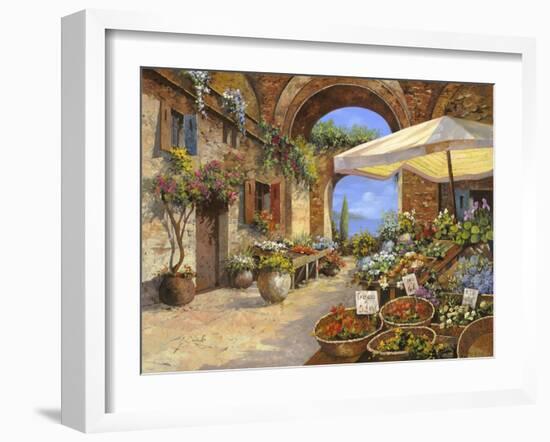 Il Mercato del Lago-Guido Borelli-Framed Giclee Print