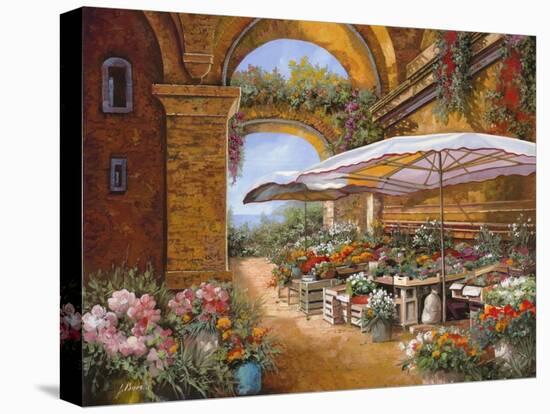 Il Mercato Sotto i Portici-Guido Borelli-Stretched Canvas