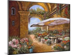 Il Mercato Sotto i Portici-Guido Borelli-Mounted Giclee Print