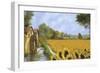 IL Mulino e i Girasoli-Guido Borelli-Framed Giclee Print