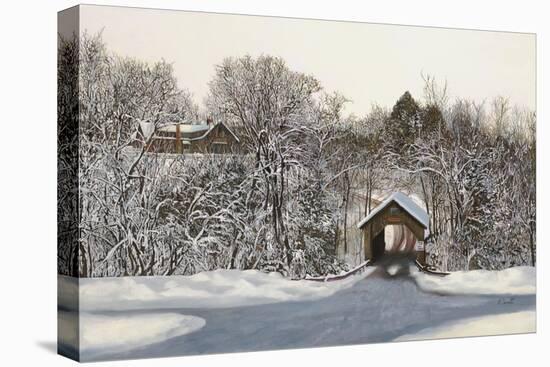 Il Ponte Di Legno Coperto-Guido Borelli-Stretched Canvas