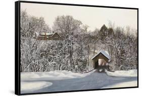 Il Ponte Di Legno Coperto-Guido Borelli-Framed Stretched Canvas