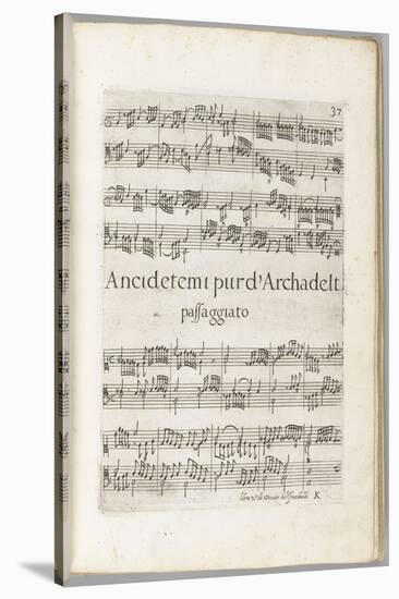 Il secondo libro di toccate. Canzone versi d'hinni magnificat gagliarde... : page 37-Girolamo Frescolbaldi-Stretched Canvas