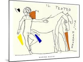 Il Teatro-Marino Marini-Mounted Serigraph