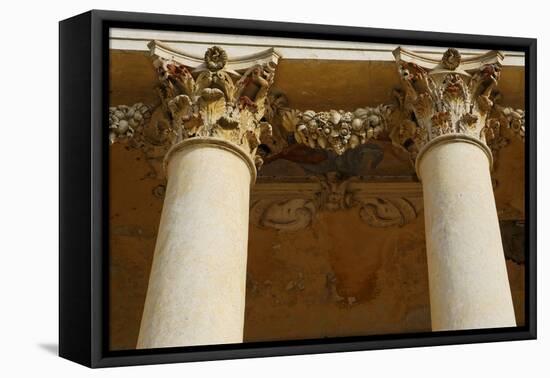 Il Tempietto Barbaro, Maser, Veneto, Italy. 1580 Columns and Corinthian Capitols-Fabio Zoratti-Framed Stretched Canvas