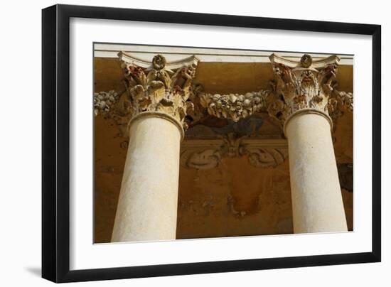 Il Tempietto Barbaro, Maser, Veneto, Italy. 1580 Columns and Corinthian Capitols-Fabio Zoratti-Framed Photographic Print