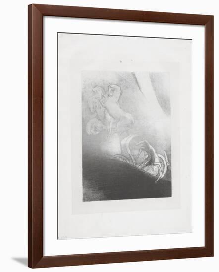 Il Tombe Dans L'Abime..., 1896-Odilon Redon-Framed Giclee Print