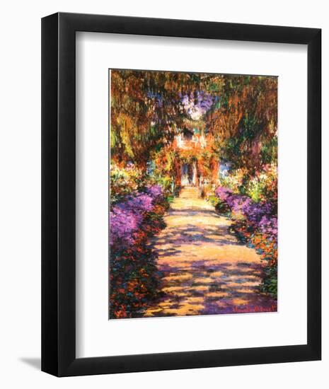 Il Viale del Gardino-Claude Monet-Framed Art Print