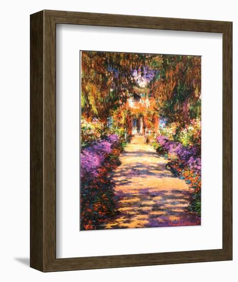 Il Viale del Gardino-Claude Monet-Framed Art Print