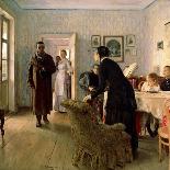 The Author Leo Tolstoy with His Wife in Yasnaya Polyana, 1907-Il'ya Repin-Framed Giclee Print