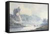 Ilam Rock, Dovedale, Staffordshire-J. M. W. Turner-Framed Stretched Canvas