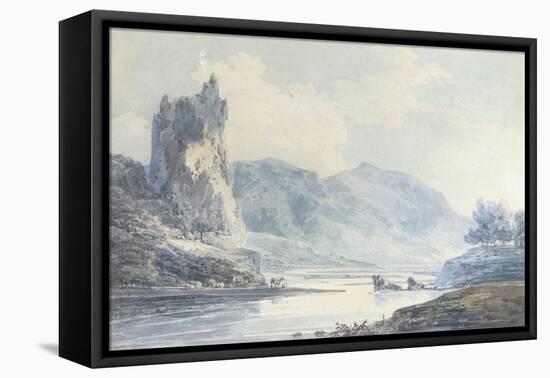 Ilam Rock, Dovedale, Staffordshire-J. M. W. Turner-Framed Stretched Canvas