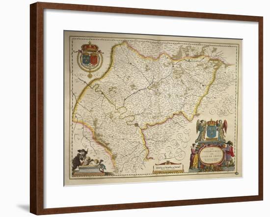 Ile-De-France, Isle of France from Theatrum Orbis Terrarum by Willem Bleau, Amsterdam, 1635-1645-null-Framed Giclee Print